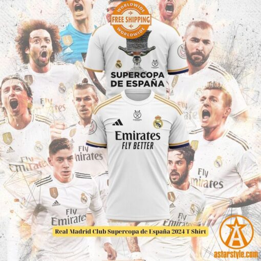 Real Madrid Club Supercopa de España 2024 T Shirt