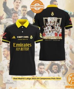 Real Madrid Laliga 2023-24 Campeones Polo Shirt