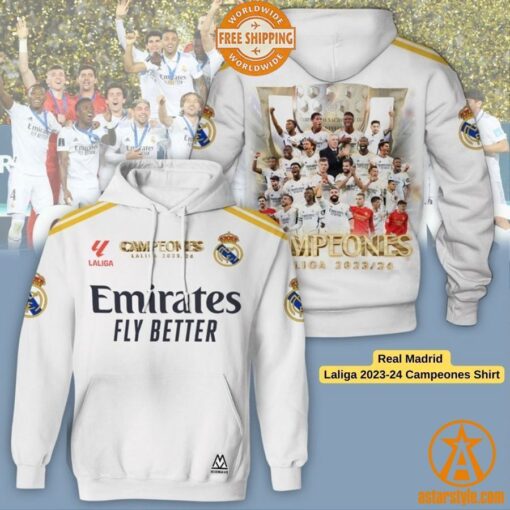 Real Madrid Laliga 2023-24 Campeones Shirt