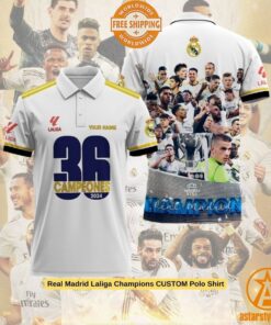 Real Madrid Laliga Champions CUSTOM Polo Shirt