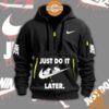 Snoopy Just Do It later Nike Half Zip Heavy Hoodie