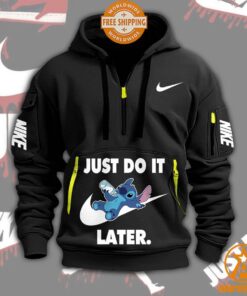 Stitch Just Do It Later Nike Half Zip Heavy Hoodie