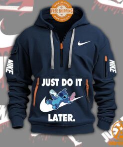 Stitch Just Do It Later Nike Half Zip Heavy Hoodie