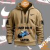 Stitch Just Do It later Nike Half Zip Heavy Hoodie