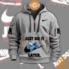 Stitch Just Do It later Nike Half Zip Heavy Hoodie