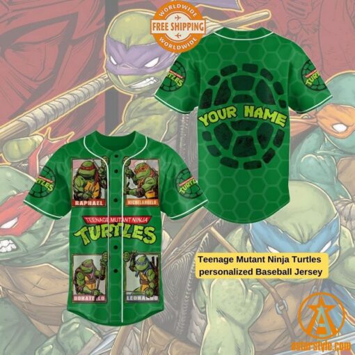 Teenage Mutant Ninja Turtles personalized Baseball Jersey