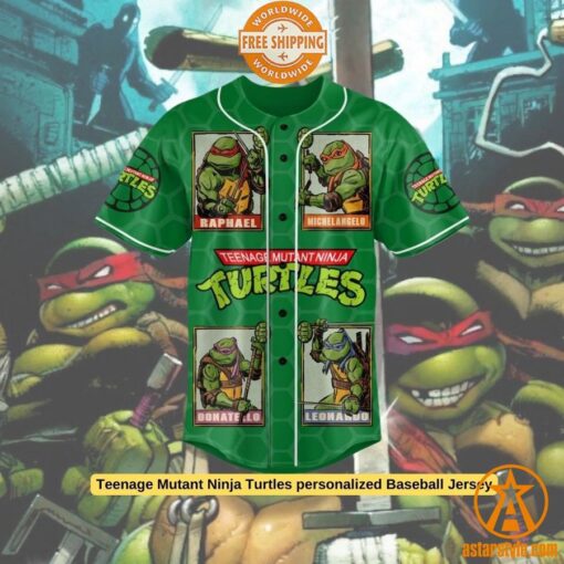 Teenage Mutant Ninja Turtles personalized Baseball Jersey