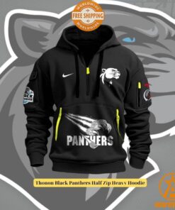 Thonon Black Panthers Half Zip Heavy Hoodie