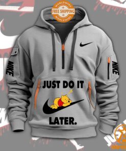 Winnie-the-Pooh Just Do It Later Nike Half Zip Heavy Hoodie