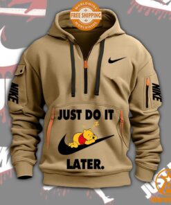 Winnie-the-Pooh Just Do It Later Nike Half Zip Heavy Hoodie