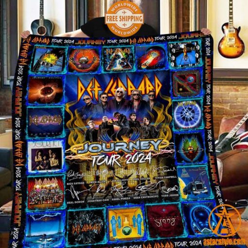 Def Leppard Journey Tour 2024 Blanket