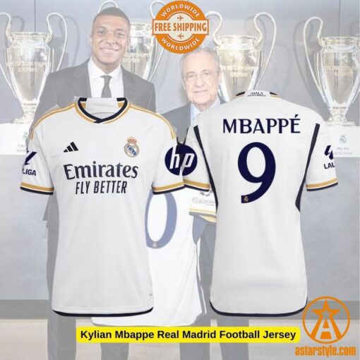 Kylian Mbappe Real Madrid Football Jersey