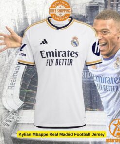 Kylian Mbappe Real Madrid Football Jersey