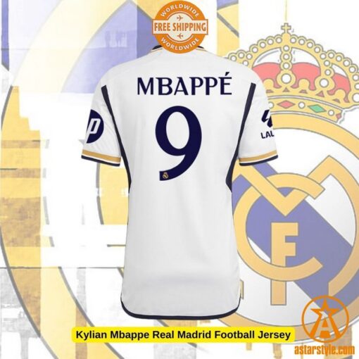 Kylian Mbappe Real Madrid Football Jersey