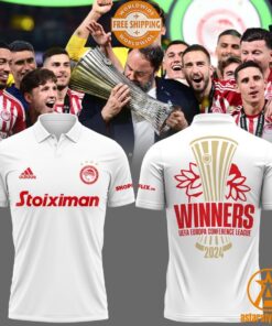 UEFA Europa Conference League Winners Olympiacos FC Polo Shirt