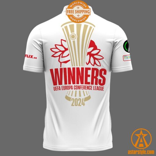 UEFA Europa Conference League Winners Olympiacos FC Polo Shirt