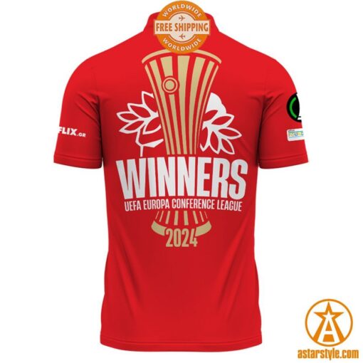 UEFA Europa Conference League Winners Olympiacos FC Polo Shirt