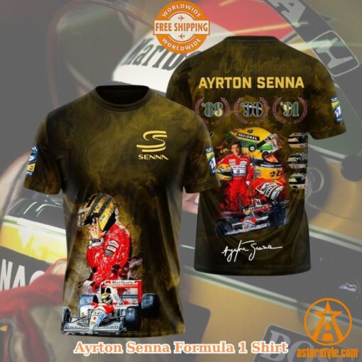 NEW Ayrton Senna Formula 1 Shirt