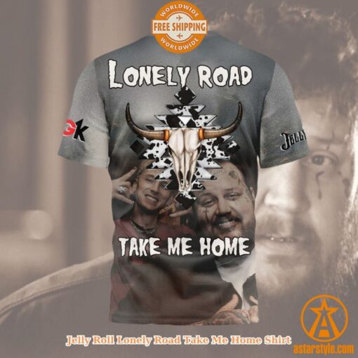 NEW Jelly Roll Lonely Road Take Me Home Shirt