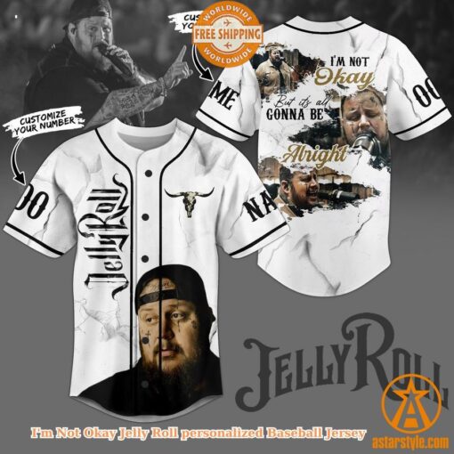 TRENDING I’m Not Okay Jelly Roll personalized Baseball Jersey