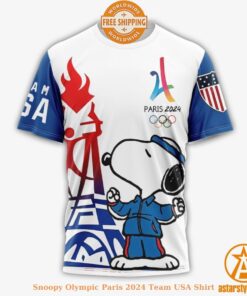 TRENDING Snoopy Olympic Paris 2024 Team USA Shirt