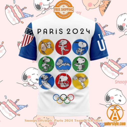 TRENDING Snoopy Olympic Paris 2024 Team USA Shirt